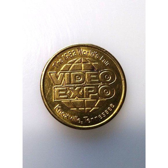 Space Invaders Video Arcade Game Token 1982 Worlds Fair Expo Original Retro - Picture 8 of 9